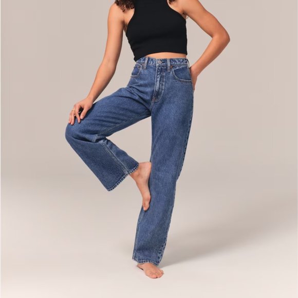 Abercrombie & Fitch Denim - High Rise Dad Jean Abercrombie and Fitch A&F Curve Love